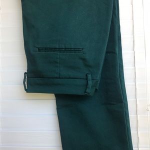 Dark green, ankle length pants